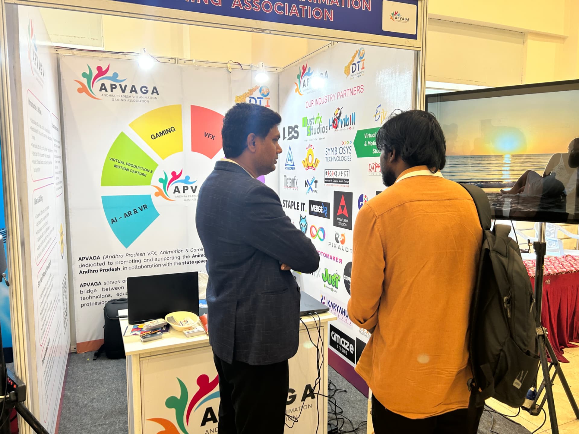 Delegates at the APVAGA stall
