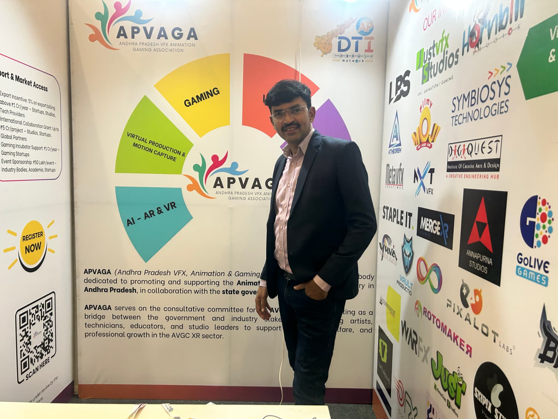 At the APVAGA pavilion